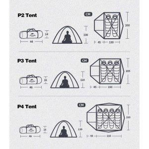 Палатка Naturehike P-Series NH18Z022-P 210T/65D двухместная, зеленая 2, 6927595762622 [NATUREHIKE]